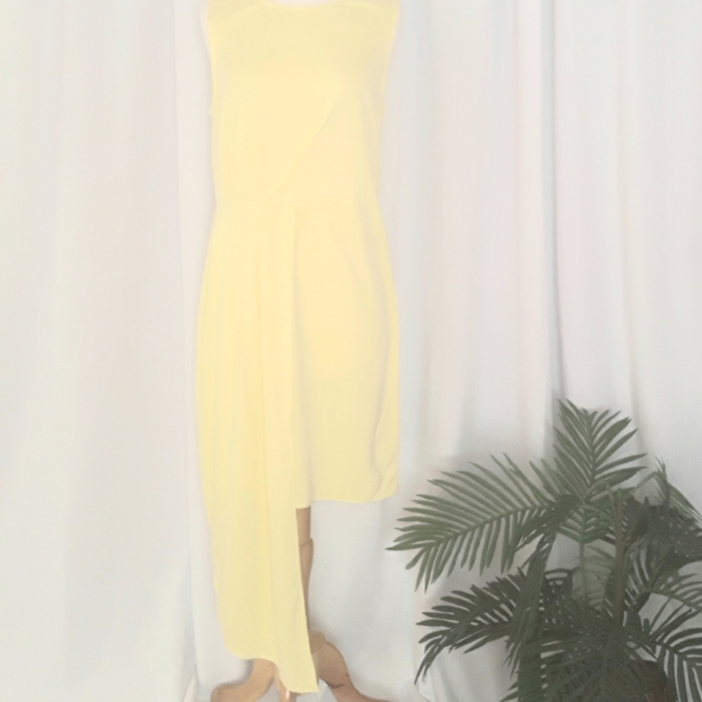 Bar III Sleeveless Asymmetrical Drape Dress NWT M